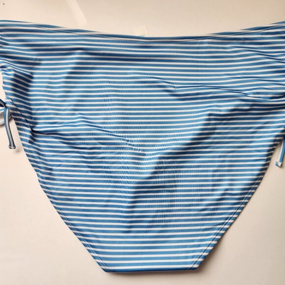 Outdoor Oasis 2X Plus Size High-Waisted Swim Bottoms Blue White Striped NWOT - Picture 11 of 13